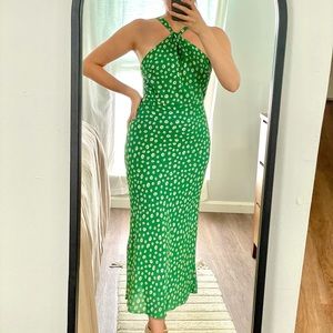 Green maxi dress